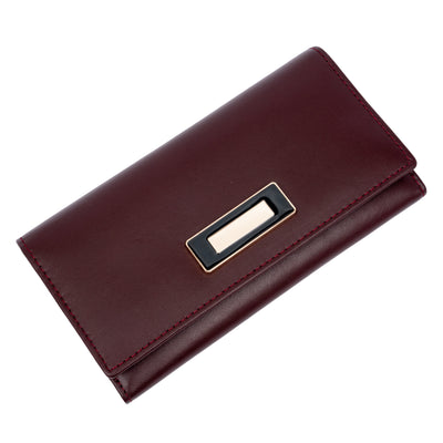 Italian Leather RFID Ladies Wallet - Burgundy