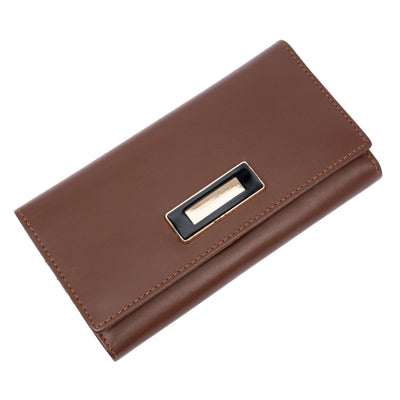 Italian Leather RFID Ladies Wallet - Tan