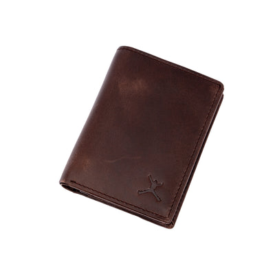 Italian Leather RFID Hip Wallet - Coffee Brown