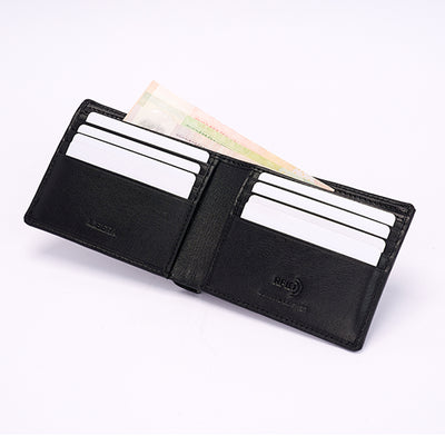 Italian Leather RFID Wallet - Black