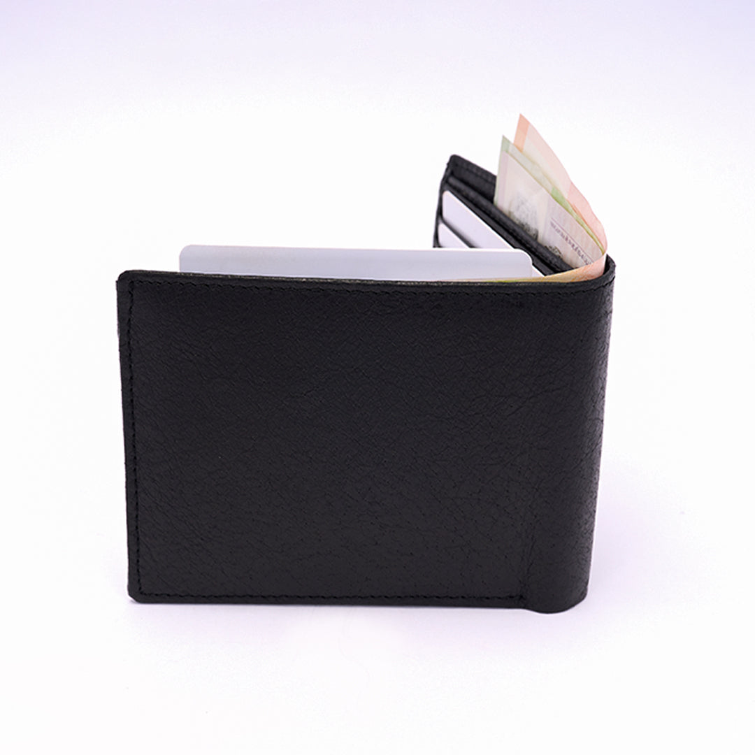 Italian Leather RFID Wallet - Black