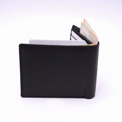 Italian Leather RFID Wallet - Black