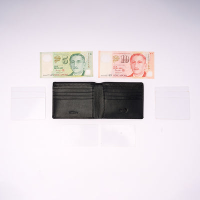 Italian Leather RFID Wallet - Black