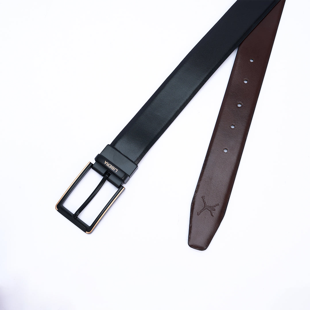 Reversible Standard Lock Belt - Black & Coffee Brown