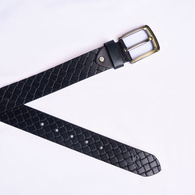 Gents Casual Leather Belt - Black