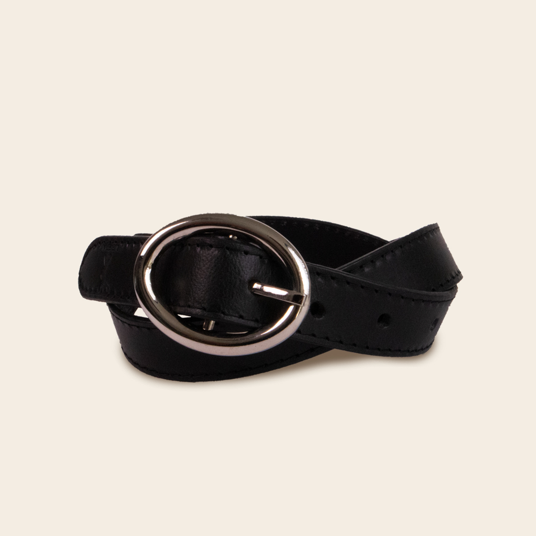 Casual Ladies Leather Belt – Black | Libera