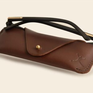 Leather Spectacle Case - Brown
