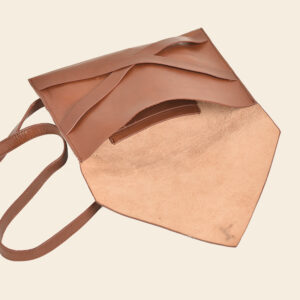 Leather Chic Handbag - Brown