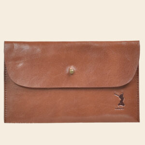 Leather Ladies Clutch – Brown