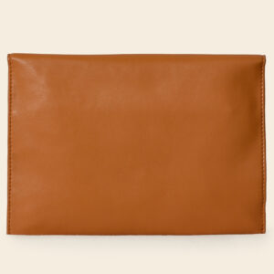 Leather Ladies Clutch Bag - Mustard