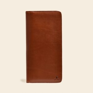 Leather Cheque Holder - Tan