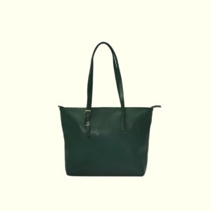The Transport’ Leather Tote – Green