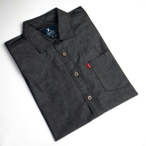 Regular Fit Short Sleeve Cotton Plain Shirt - Grey
