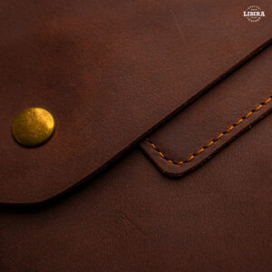 Suede Leather Travel Case - Brown