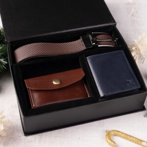 Magnetic Gift Box with Velvet Interior – 3 Piece (Belt/Card Holder/Card Wallet)