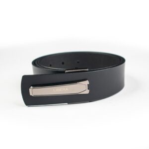 Capsule Leather Belt - Black