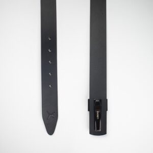 Capsule Leather Belt - Black