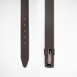 Capsule Leather Belt - Brown