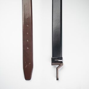 Reversible Pin Lock Belt - Black/Brown