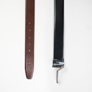 Reversible Pin Lock Belt - Black/Brown