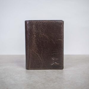 Leather Card Wallet - Dark Brown