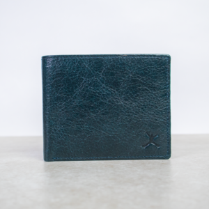 RFID Leather Wallet - Midnight Green