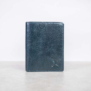 Leather Card Wallet - Midnight Green
