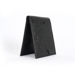 Crocodile Effect RFID Leather Wallet - Black