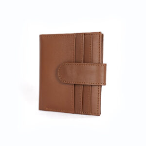 Leather Card Wallet - Light Brown