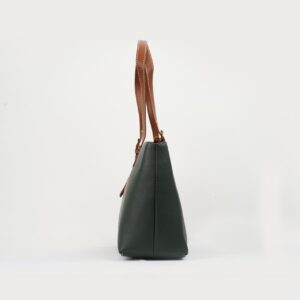 Leather Tote Bag - Green