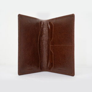 Leather Passport Holder - Brown