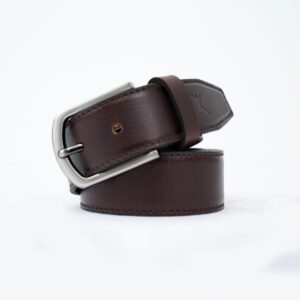 Gents Casual Leather Belt - Coffee Brown