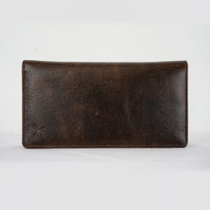 Leather Long Wallet - Coffee Brown