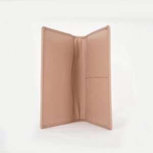 Leather Passport Holder - Cream Pink