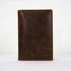 Leather Passport Holder - Coffee Brown