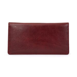 Leather Long Wallet - Burgundy