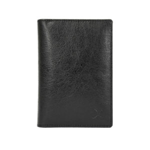 Leather Passport Holder - Black