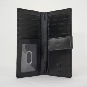 Ladies Magnetic Closure Clutch Wallet - Black