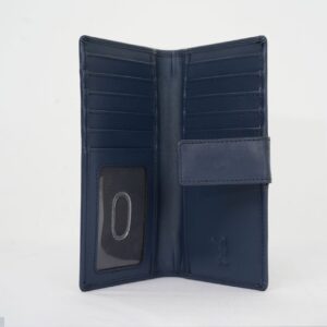 Ladies Magnetic Closure Clutch Wallet - Yale Blue
