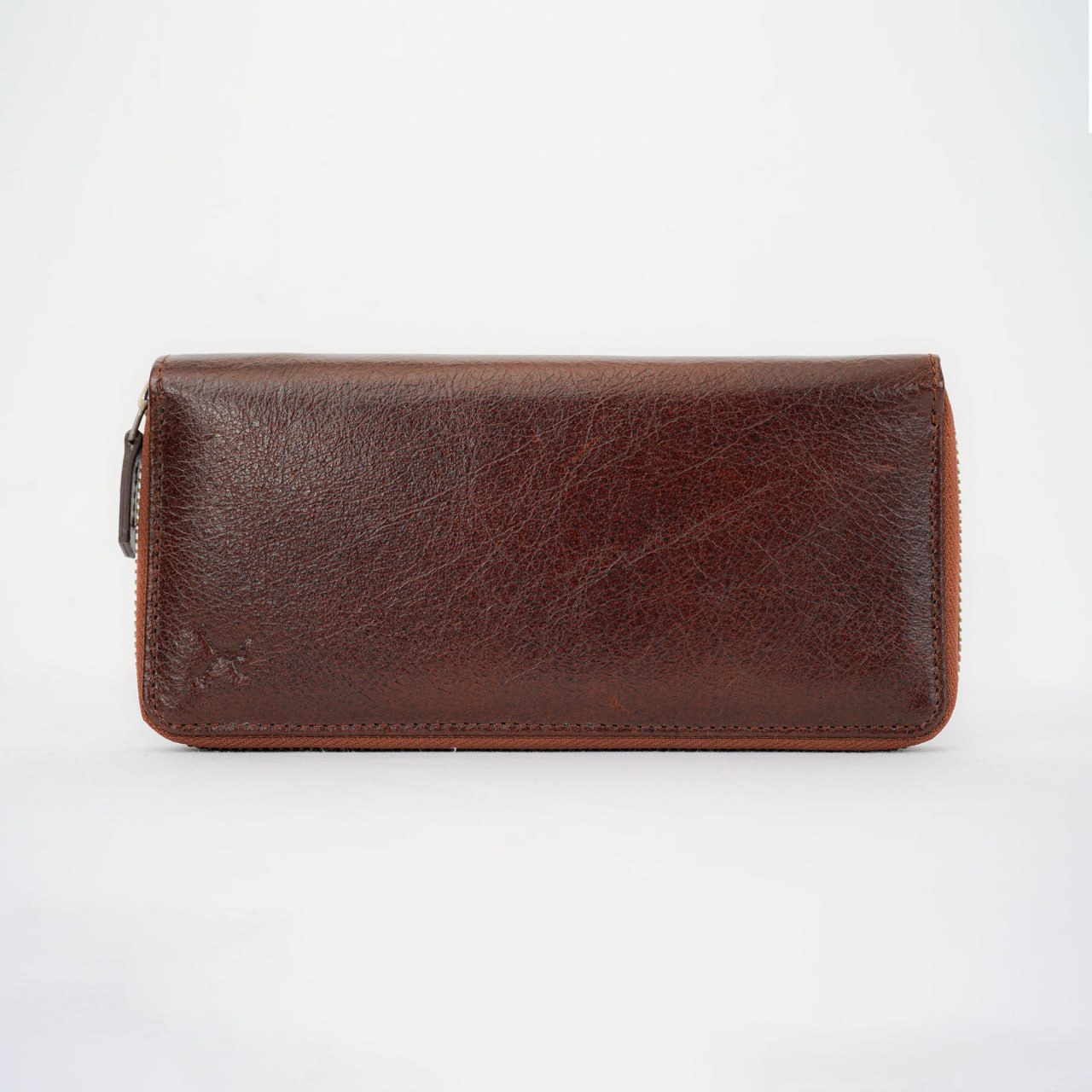 Leather Long Wallet with Zipper – Coffee Brown | Libera