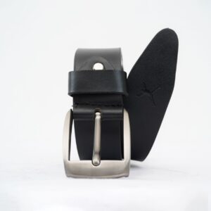 Gents Casual Leather Belt - Charcoal Black