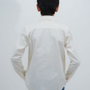 Cotton Plain Shirt - Cream