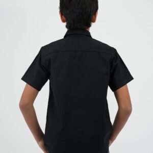 Cotton Plain Shirt - Black