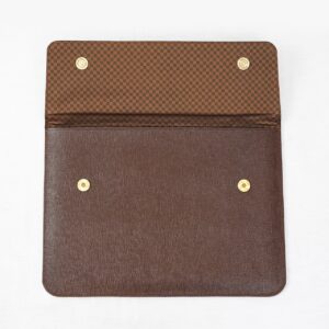 Saffiano Leather Laptop Sleeve - Brown
