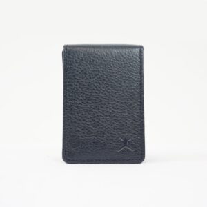 Leather Magnetic Card Holder - Dark Blue