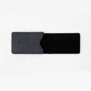 Leather Magnetic Card Holder - Dark Blue