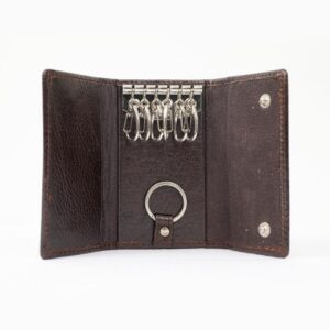 Leather Key Pouch - Coffee Brown