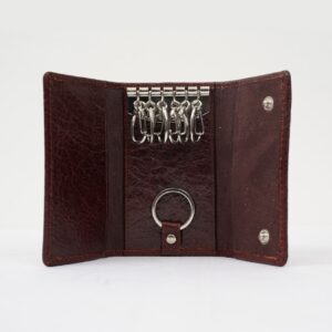 Leather Key Pouch - Brown