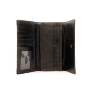Ladies Magnetic Closure Wallet - Black