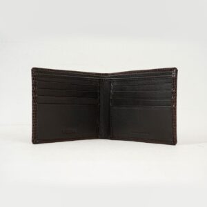 RFID Saffiano Leather Wallet - Dark Brown